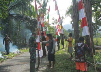Mentari Pagi Mengawali Apel Satgas TMMD Ke-127 Kodim 0116/Nagan Raya 1