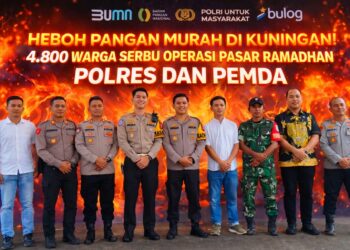 Heboh Pangan Murah di Kuningan! 4.800 Warga Serbu Operasi Pasar Ramadhan Polres dan Pemda 17