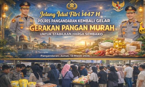 Jelang Idul Fitri 1447 H, Polres Pangandaran Kembali Gelar Gerakan Pangan Murah untuk Stabilkan Harga Sembako 3