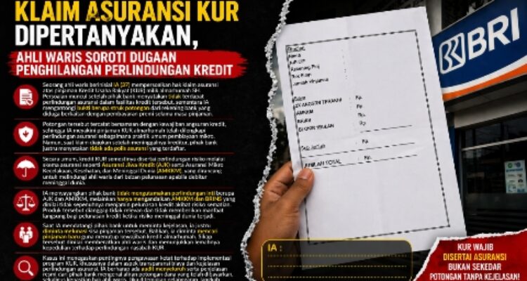 Klaim Asuransi KUR Dipertanyakan, Ahli Waris Soroti Dugaan Penghilangan Perlindungan Kredit 1