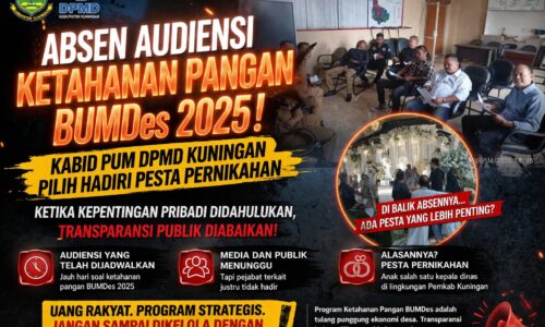 Absen Audiensi Ketahanan Pangan, Kabid PUM DPMD Kuningan Pilih Hadiri Pesta Pejabat 4