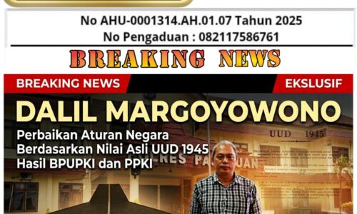 Dalil Margoyowono: Perbaikan Aturan Negara Berdasarkan Nilai Asli UUD 1945 Hasil BPUPKI dan PPKI 4