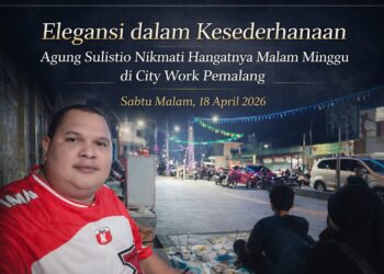 Elegansi dalam Kesederhanaan: Agung Sulistio Nikmati Hangatnya Malam Minggu di City Work Pemalang 16