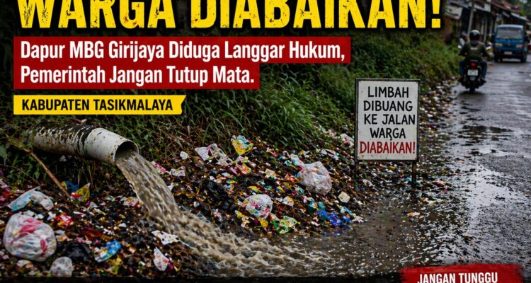 Limbah Dibuang KE Jalan, Warga Diabaikan! Dapur MBG Girijaya Diduga Langgar Hukum, Pemerintah Jangan Tutup Mata. 1