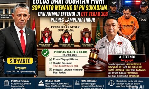 Lolos dari Gugatan PMH! Ketua LPK Yaperma Lampung Menang di PN Sukadana dan Ahmad Effendi Terjaring OTT Tekab 308 Polres Lamtim 10