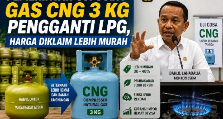 Pemerintah Uji Coba Gas CNG 3 Kg Pengganti LPG, Harga Diklaim Lebih Murah 1