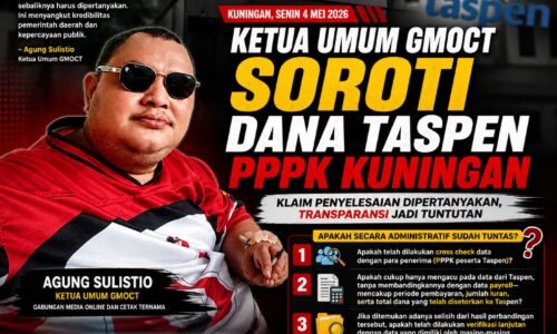 Ketua Umum GMOCT Soroti Pernyataan Disdik Kuningan Terkait Dana Taspen PPPK 10