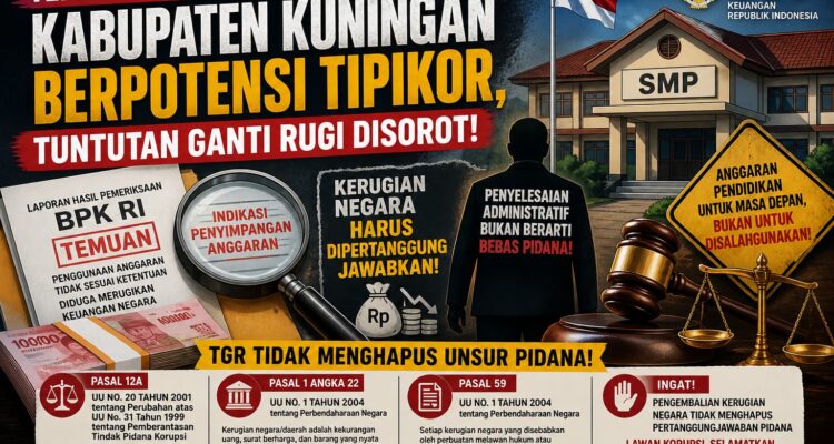 Temuan BPK RI di SMP Kabupaten Kuningan Berpotensi Tipikor, Tuntutan Ganti Rugi Disorot 3