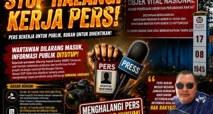 Ketum GMOCT Agung Sulistio Kecam Keras Dugaan Penghalangan Pers di Bendungan Darma: “Jangan Bungkam Wartawan!” 3