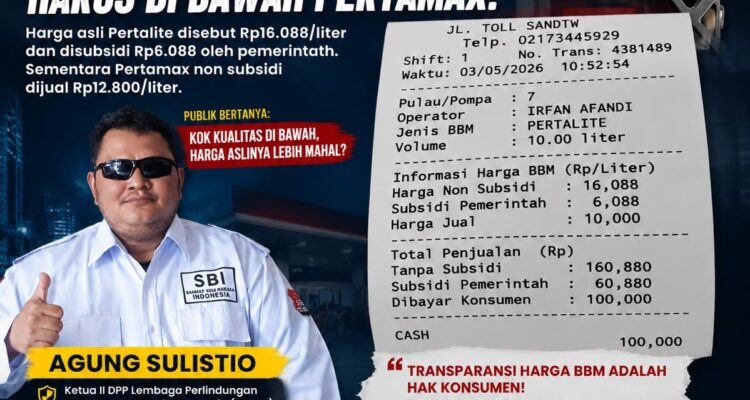 Agung Sulistio Soroti Polemik Harga Pertalite, Agung Sulistio: “Rakyat Jangan Dibingungkan dengan Logika Harga BBM” 1