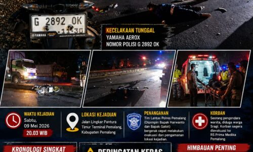 Tragis Di Jalur Pantura Pemalang : Pengendara Yamaha Aerox Alami Kecelakaan Tunggal, Polisi Lakukan Evakuasi Cepat 10