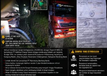 PT. Adhikari Energi Solusi Diduga Langgar Aturan Lingkungan, Limbah Cair Dibuat ke Saluran Air di Cikalongwetan 20