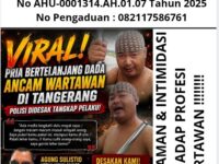 Viral Ancaman terhadap Wartawan di Tangerang, Agung Sulistio: Negara Tidak Boleh Kalah oleh Intimidasi dan Premanisme 11
