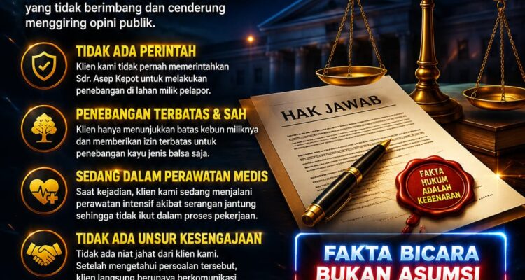 Kuasa Hukum H. Mulyanto Ajukan Hak Jawab ke Media SBI, Bantah Tuduhan Penebangan Kayu Ilegal 1