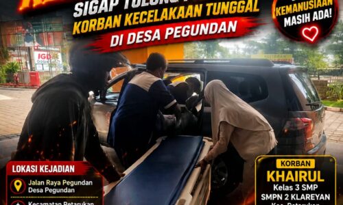 Aksi Kemanusiaan Agung Sulistio, Sigap Tolong Pelajar Korban Kecelakaan Tunggal di Desa Pegundan 7