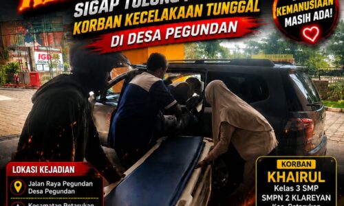 Aksi Kemanusiaan Agung Sulistio, Sigap Tolong Pelajar Korban Kecelakaan Tunggal di Desa Pegundan 6