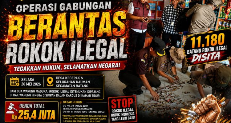 Agung Sulistio Apresiasi Operasi Gabungan Pemberantasan Rokok Ilegal di Batang, Tegaskan Penegakan Hukum Harus Konsisten 1