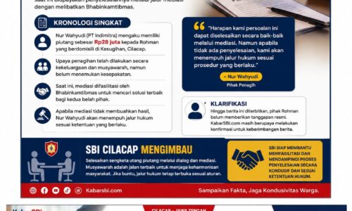 Tagihan Rp28 Juta Belum Terselesaikan, Sengketa Utang Piutang di Cilacap Diupayakan Melalui Mediasi Sebelum Jalur Hukum 10