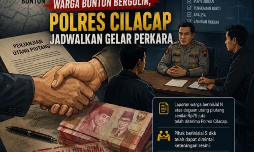 Kasus Dugaan Utang Piutang Rp75 Juta Warga Bunton Bergulir, Polres Cilacap Jadwalkan Gelar Perkara 9