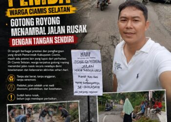 Di Balik Segudang Prestasi Pemda, Warga Ciamis Selatan Terpaksa Gotong Royong Menambal Jalan Rusak dengan Tangan Sendiri 16