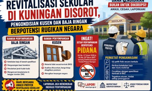 Revitalisasi Sekolah di Kuningan Disorot, Pengondisian Kusen dan Baja Ringan Berpotensi Rugikan Negara 10