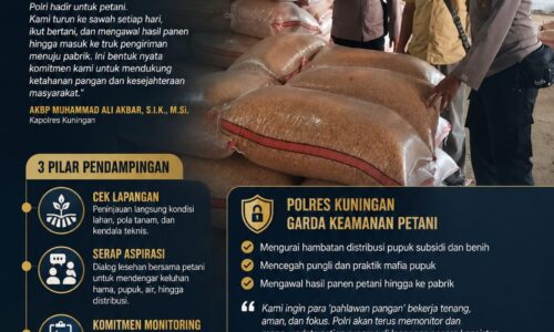 Polres Kuningan Perkuat Pendampingan Petani dan Pengawalan Hasil Panen untuk Mendukung Swasembada Pangan Nasional 8
