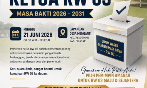 Warga RW 03 Desa Menganti Siap Gelar Pemilihan Ketua RW, Panitia Ajak Masyarakat Gunakan Hak Pilih 10