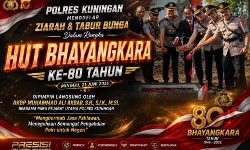 Jelang HUT Bhayangkara ke-80, Kapolres Kuningan Pimpin Ziarah dan Tabur Bunga, Teguhkan Semangat Pengabdian Polri untuk Negeri 10
