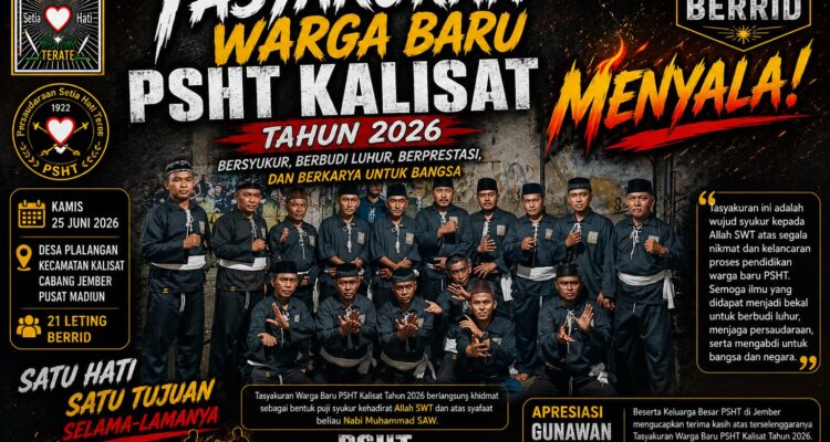Tasyakuran Warga Baru PSHT Kalisat 2026 Berlangsung Khidmat, Wujud Syukur dan Penguatan Persaudaraan Setia Hati 1