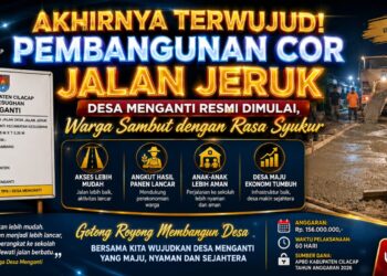 Akhirnya Terwujud! Pembangunan Cor Jalan Jeruk Desa Menganti Resmi Dimulai, Warga Sambut dengan Rasa Syukur 1
