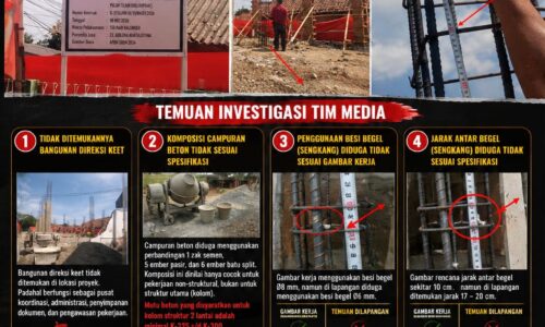 Diduga Langgar Spesifikasi Teknis, Pembangunan Gedung Balai Nikah dan Layanan Keagamaan KUA Sukahaji Disorot 10