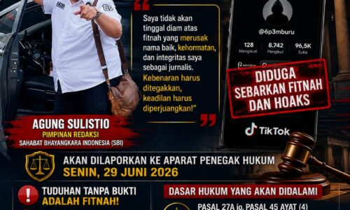 Tak Terima Difitnah sebagai Beking Illegal Logging, Pimpinan Redaksi SBI Laporkan Akun TikTok @6p3mburu ke Aparat Penegak Hukum 6