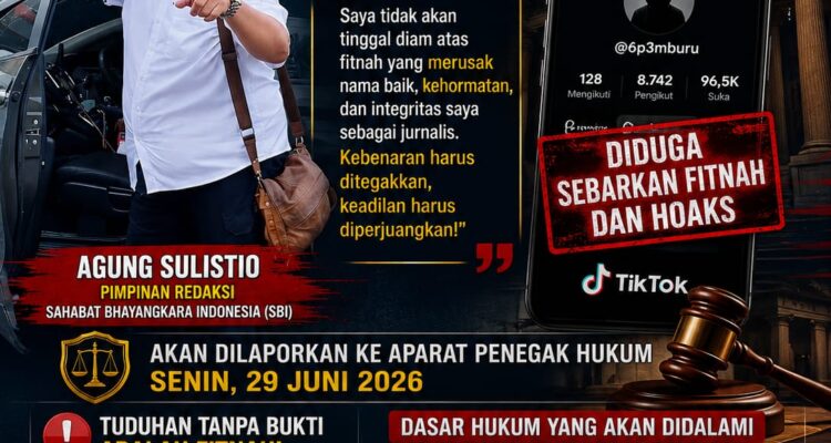 Tak Terima Difitnah sebagai Beking Illegal Logging, Pimpinan Redaksi SBI Laporkan Akun TikTok @6p3mburu ke Aparat Penegak Hukum 1