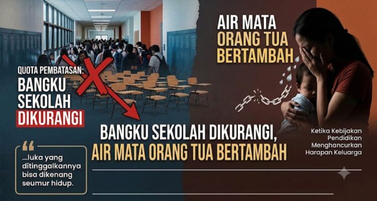 Bangku Sekolah Dikurangi, Air Mata Orang Tua Bertambah 1