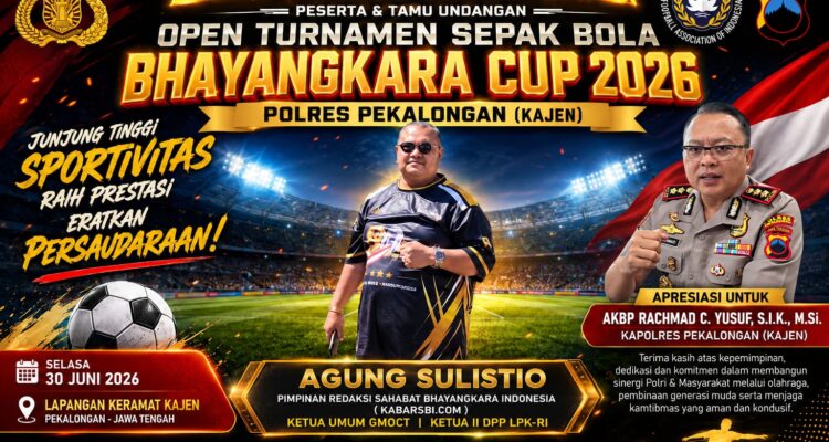 Agung Sulistio Hadiri Open Turnamen Sepak Bola Bhayangkara Cup Polres Pekalongan 2026, Masyarakat Apresiasi Kepemimpinan AKBP Rachmad C. Yusuf 1