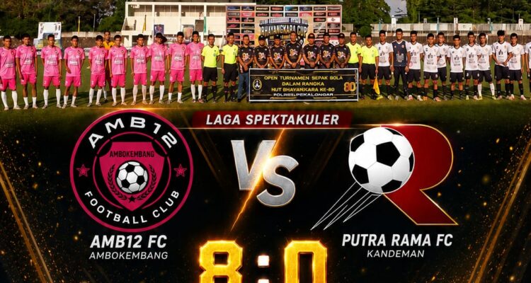 Bhayangkara Cup 2026 Berlangsung Spektakuler, AMB12 FC Ambokembang Menang Telak 8-0, Masyarakat Ucapkan Selamat HUT Bhayangkara ke-80 1