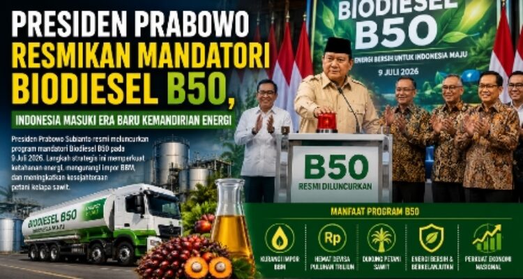 Presiden Prabowo Resmikan Mandatori Biodiesel B50, Indonesia Masuki Era Baru Kemandirian Energi 2
