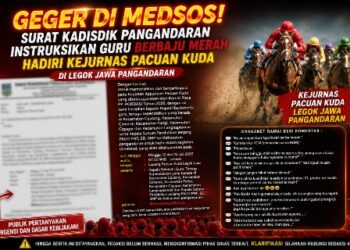 Surat Kadisdik Pangandaran Instruksikan Guru Berbaju Merah Hadiri Kejurnas Pacuan Kuda, Tuai Sorotan Warganet 18