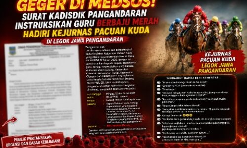 Surat Kadisdik Pangandaran Instruksikan Guru Berbaju Merah Hadiri Kejurnas Pacuan Kuda, Tuai Sorotan Warganet 3
