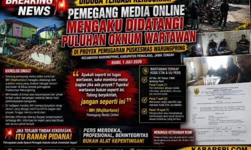 Diduga Diintimidasi Puluhan Oknum Wartawan di Proyek Pemugaran Puskesmas Warungpring, Pemegang Media Online Minta Penegakan Hukum 10