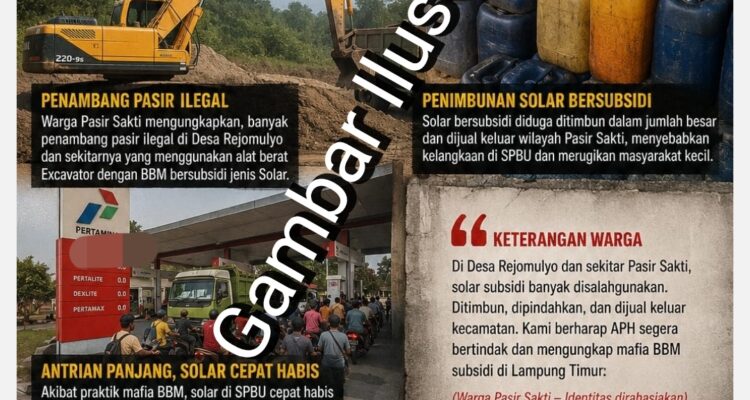 Lampung Timur Darurat Penimbunan dan Penyalahgunaan BBM Bersubsidi! Warga Pasir Sakti Minta APH Bongkar Dugaan Mafia Solar yang Diduga Memasok Tambang Pasir Ilegal 1
