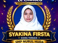 Syakina Firsta Raih Penghargaan Siswa Terbaik pada Acara Pelepasan dan Perpisahan SMP Nurul Huda 11
