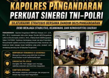 Kapolres Pangandaran Perkuat Soliditas TNI–Polri, Sinergi Strategis Bersama Kodim 0625 Demi Menjaga Stabilitas dan Keamanan Daerah 17