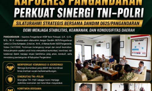 Kapolres Pangandaran Perkuat Soliditas TNI–Polri, Sinergi Strategis Bersama Kodim 0625 Demi Menjaga Stabilitas dan Keamanan Daerah 10