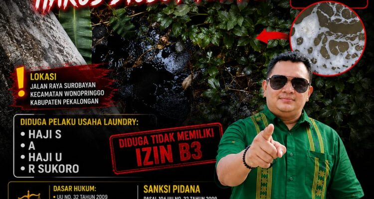 Diduga Langgar Aturan Lingkungan, Praktik Pembuangan Limbah Laundry ke Sungai di Wonopringgo Harus Diusut Tuntas 1