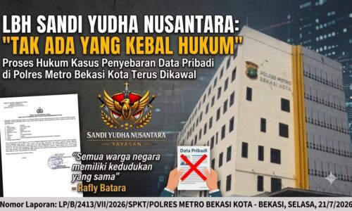 IMG-20260721-WA0005 LBH Yayasan Sandi Yudha Nusantara Tegaskan Tak Ada Seorang Pun yang Kebal Hukum dalam Dugaan Pengungkapan dan/atau Penyebarluasan Data Pribadi 2