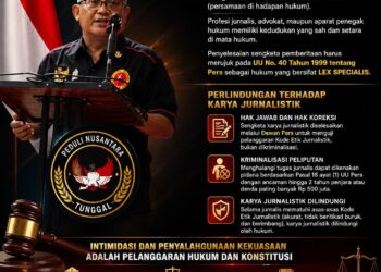 DPN Peduli Nusantara Tunggal Tegaskan Kesetaraan Jurnalis di Hadapan Hukum, Tolak Segala Bentuk Kriminalisasi dan Intimidasi terhadap Pers 17