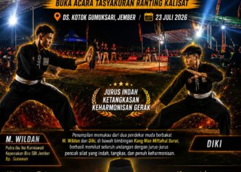 Atraksi Spektakuler Dua Pendekar Muda PSHT Rayon Sumber Jeruk Kidul Menggetarkan Tasyakuran Ranting Kalisat, Bukti Regenerasi Pesilat Berkarakter 19