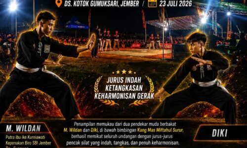 Atraksi Spektakuler Dua Pendekar Muda PSHT Rayon Sumber Jeruk Kidul Menggetarkan Tasyakuran Ranting Kalisat, Bukti Regenerasi Pesilat Berkarakter 26