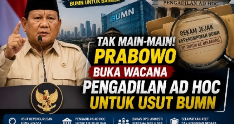 Tak Main-main! Prabowo Buka Wacana Pengadilan Ad Hoc untuk Usut BUMN 1